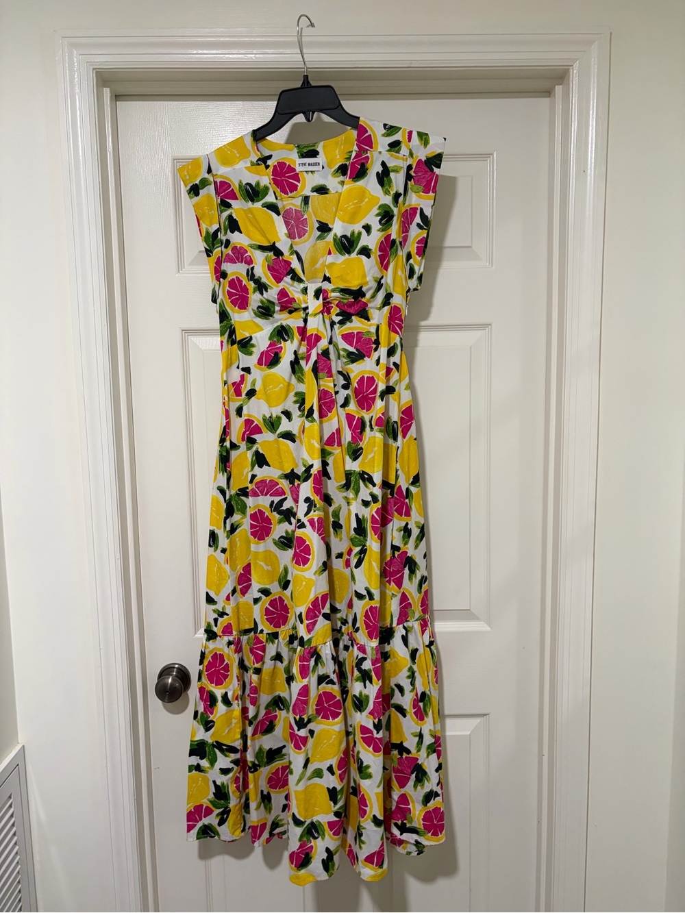 Steve Madden Pink & Yellow Citrus Maxi Dress